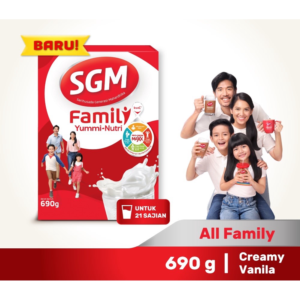 

SGM Family Yummi Nutri Creamy Vanila Susu Bubuk Keluarga 690gr