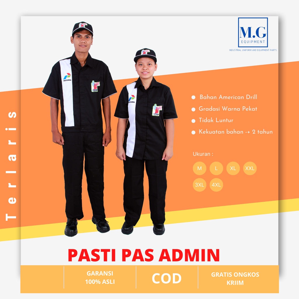 Baju Operator SPBU Pasti Pas ,Pengawas ,Teknisi ,Office Boy Lengan Pendek