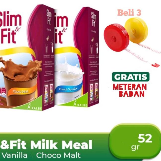 

✬ Susu Slim & Fit Milk 6x52gr Vanila atau Coklat/ Slim Fit Susu Kalbe/ Slimfit susu diet / Slim Fit Coklat Vanila / slim&fit susu Kalbe ➯