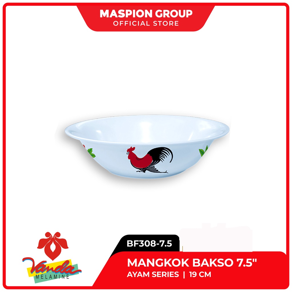 Mangkok Bakso Vanda Melamine motif Ayam / mangkok cafe restoran tempat makan anti pecah