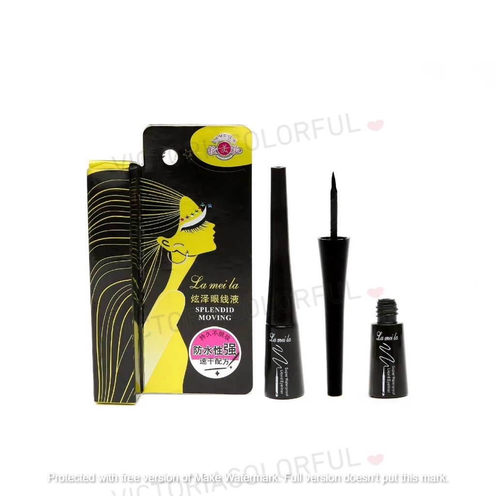 Lameila~Waterproof Long Lasting Eyeliner (glossy tahan lama)