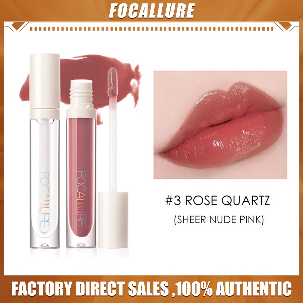 FOCALLURE Plumpmax Lip Gloss Moisture Lip Cream Perawatan Bibir Pelembab Lasting Glossy Lipgloss Make Up Kosmetik FA153