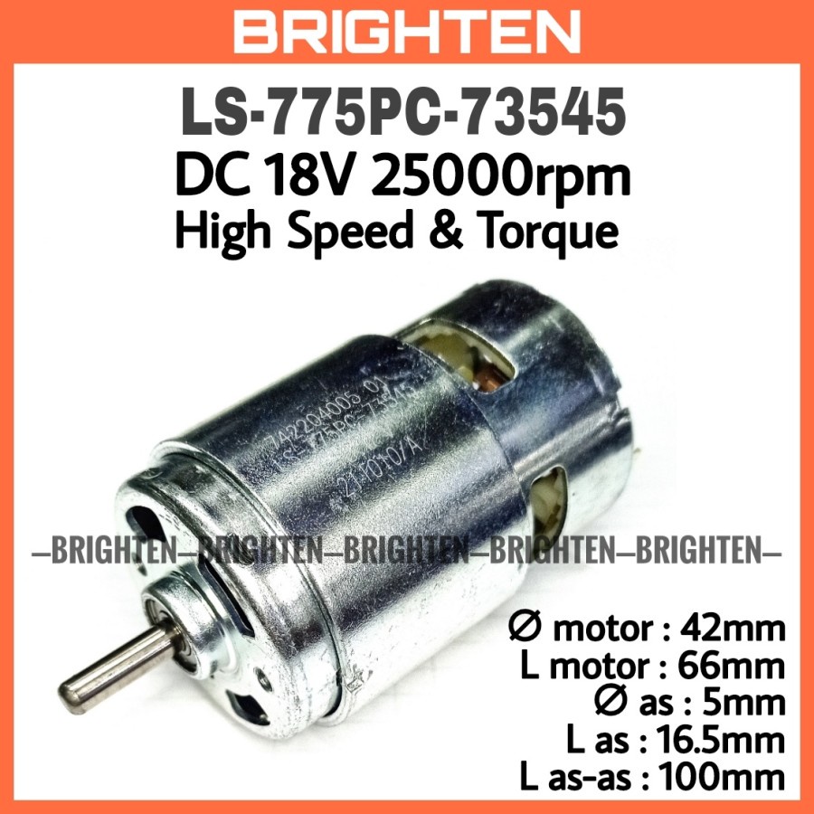 LS775 DC 18V Power Motor High Speed Torque 25000rpm LS775PC 12-18V