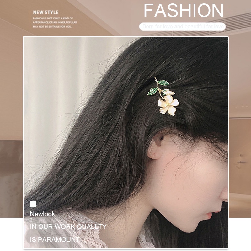 【COD】Retro Vintage Bridal Wedding Gift Hairpin Wanita Cantik Pin Rambut  Cream Hair Clip Kecil