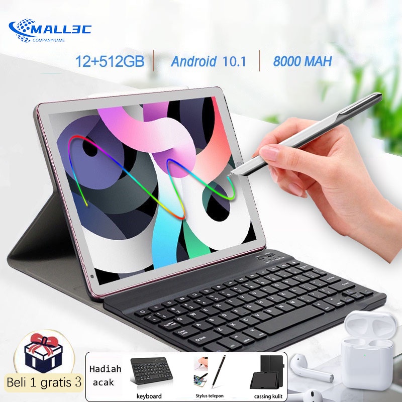 Tablet PC Galaxy Tab X30 Baru Tablet Android 10.1 Inci Layar Full Screen Layar Besar Wifi 5G Dual SIM Tablet Untuk Anak Belajar Tablet Gaming Murah Cuci Gudang