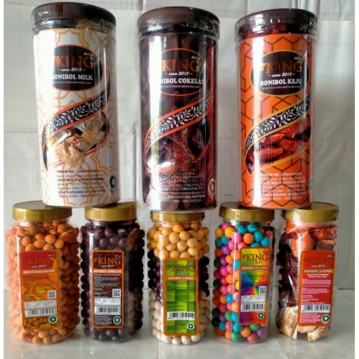 

Bonibol Biskuit Salut Cokelat Per Toples d'KING / Cokelat 3 Combi Bola Mini