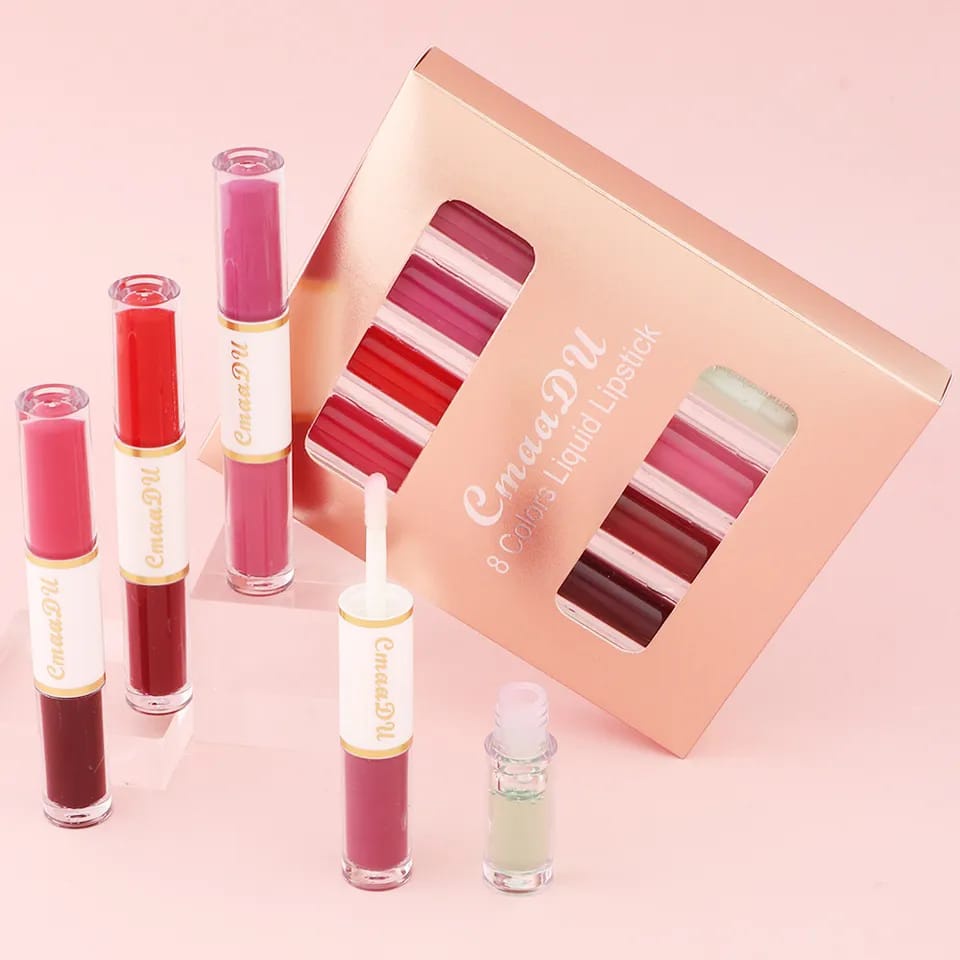 LIPSTIK IMPORT 2IN1 CMAADU TWO COLORS LIQUID LIPSTICK TAHAN LAMA