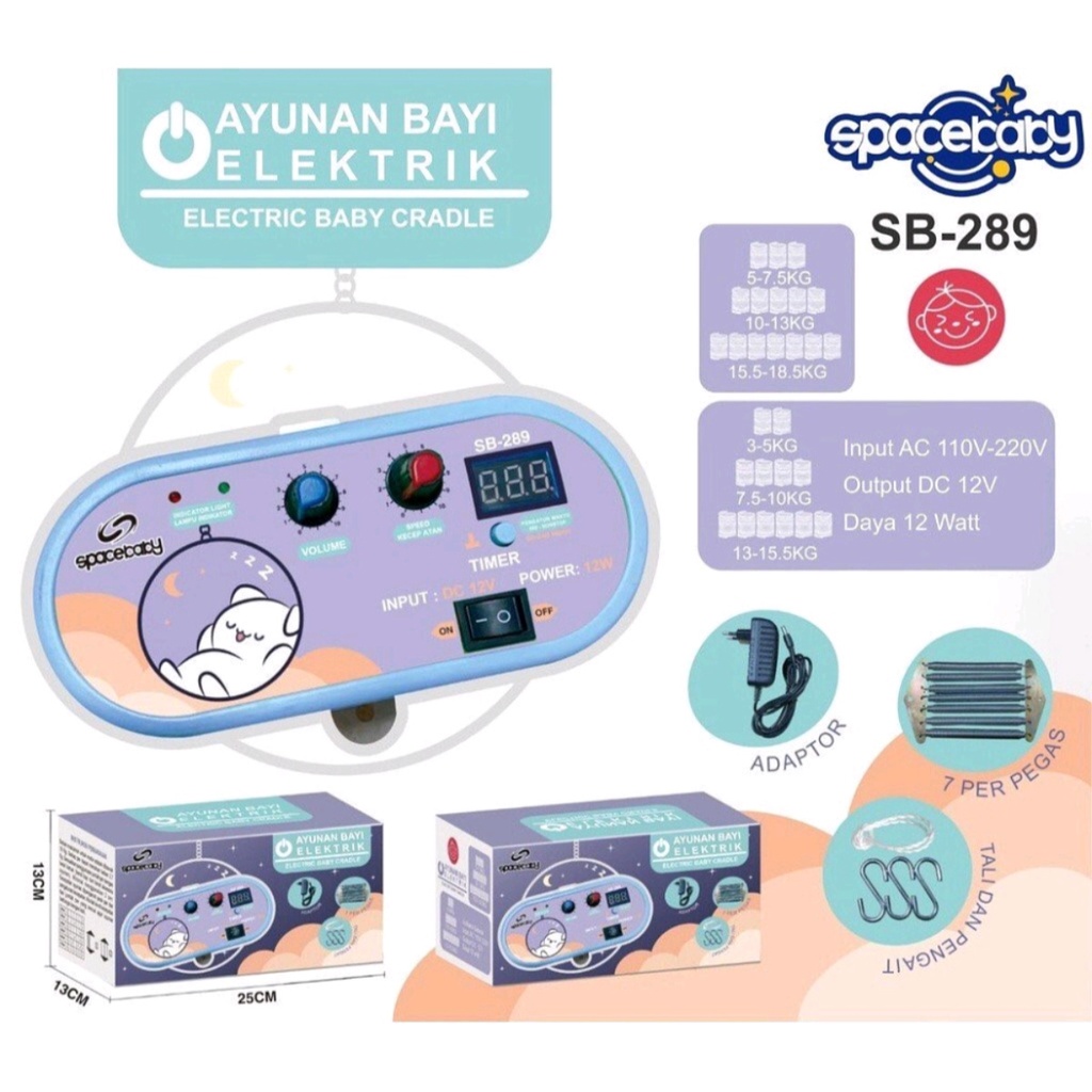 Spacebaby Mesin Ayunan Elektrik SB - 289