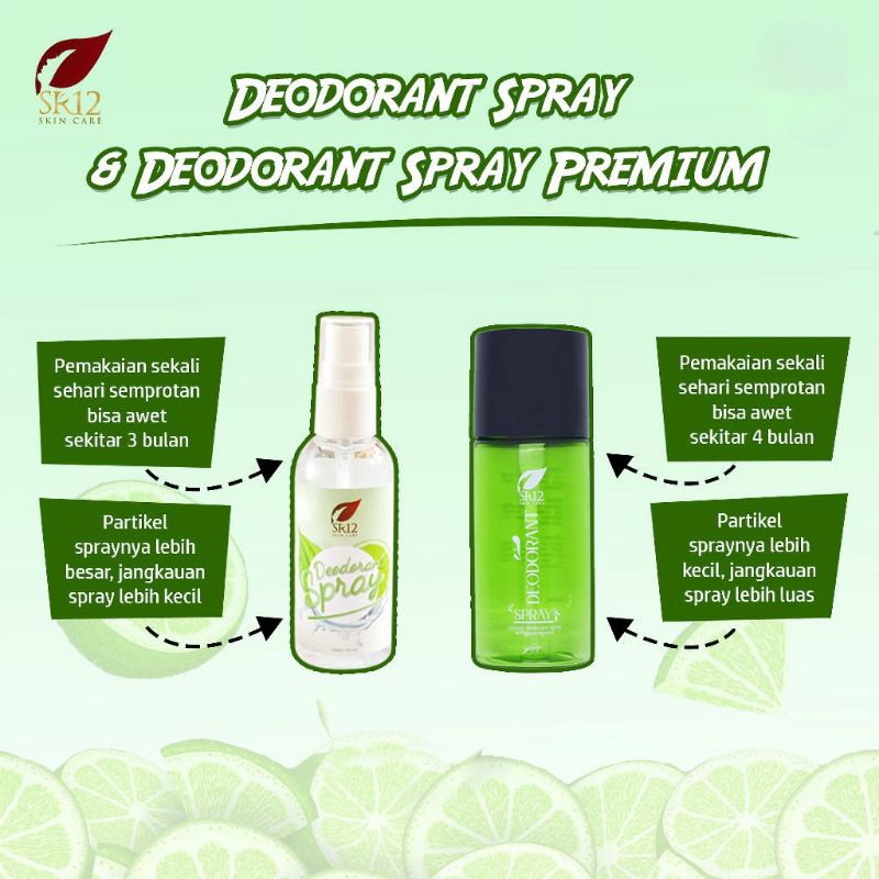 DEODORANT SPRAY SR12 / HILANGKAN BAU BADAN / BPOM / PENCERAH KETIAK / OBAT BAU BADAN AMPUH TERBAIK