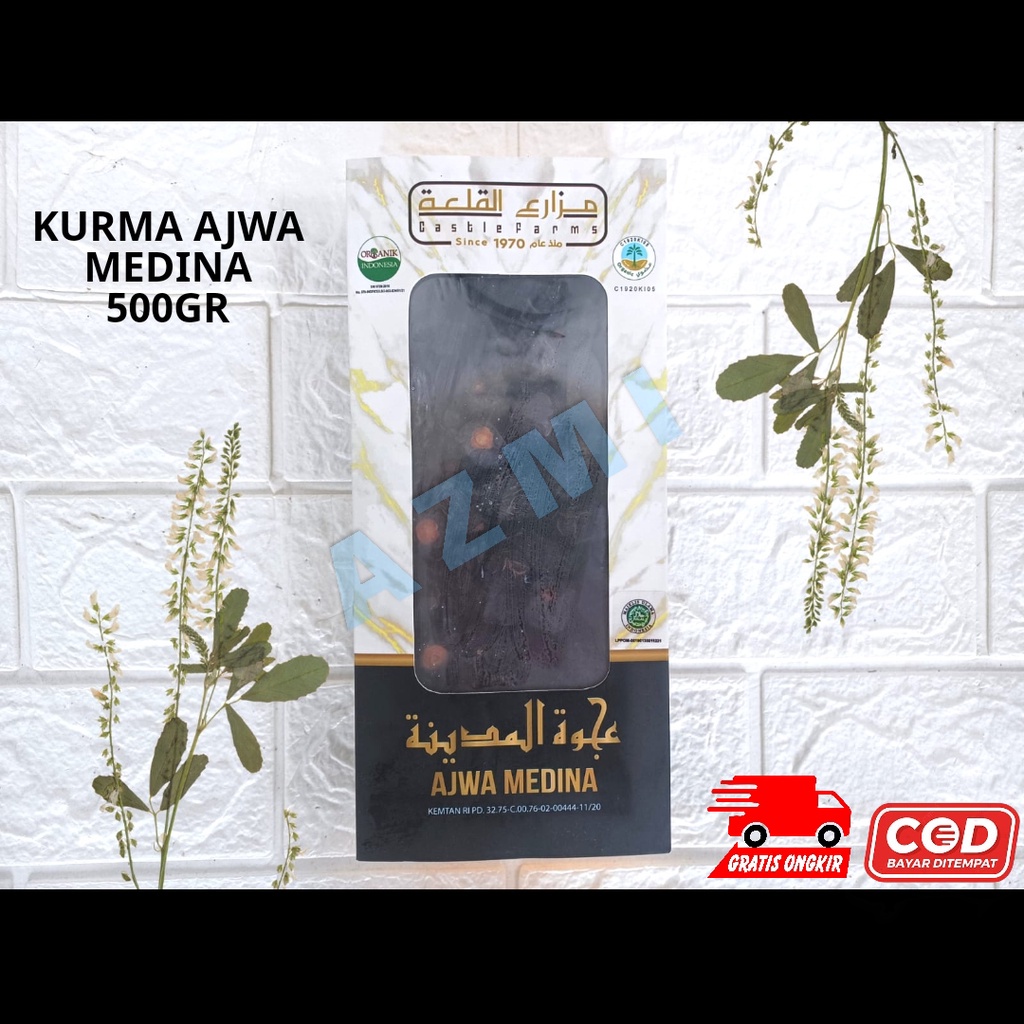 Diskon Kurma Ajwa Organik Castle Farms 500gr / Kurma Ajwa Aliyah / Kurma Ajwa Castle Farms Premium