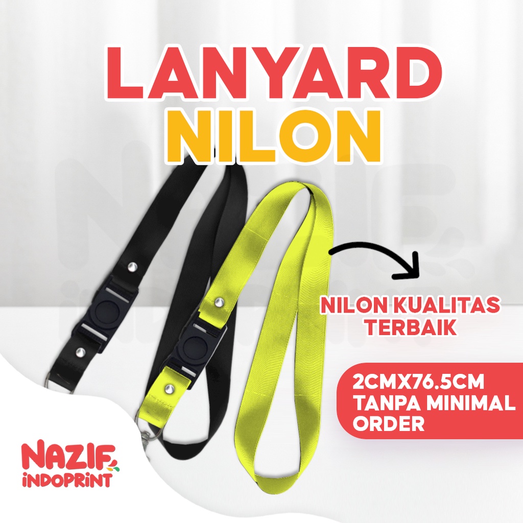 

[SATUAN] Lanyard Polos Nilon 2 cm / Tali ID Card Nilon 2 cm Polos / Gantungan ID Card Nilon Warna - Warni