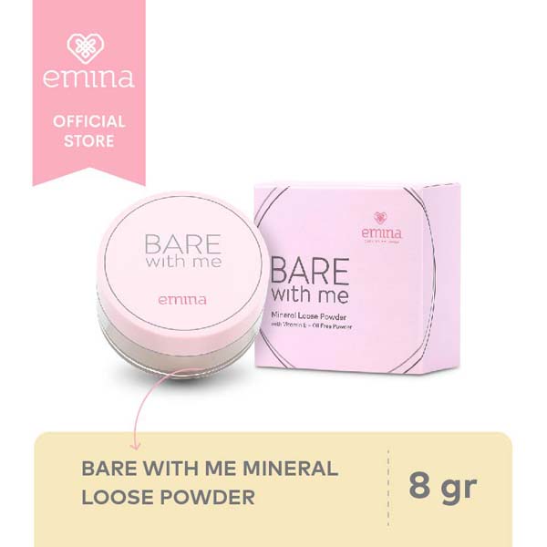 [MAMPU MENYERAP MINYAK WAJAH | LOOSE POWDER | FLAWLESS | BPOM] Emina Bare With Me Mineral Loose Powder_Cerianti