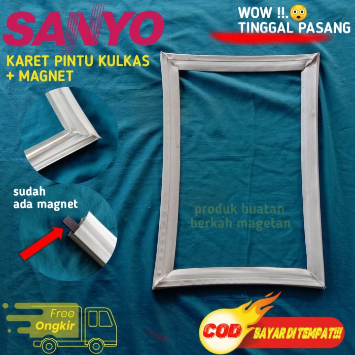 Open DS] KARET PINTU KULKAS SANYO 1PINTU TINGGAL PASANG PRAKTIS