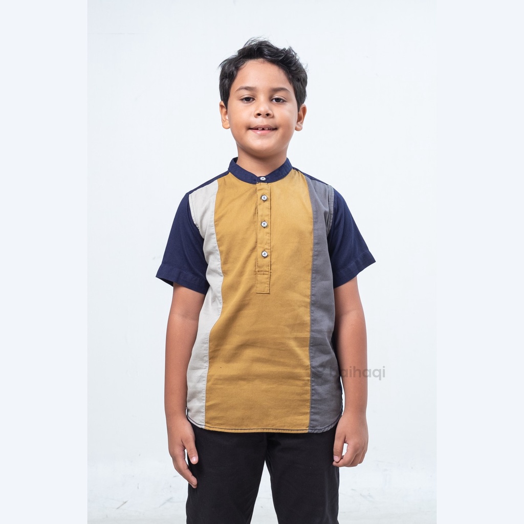 Baihaqi Koku Couple Ikram Navy Lengan Pendek BCAD5D