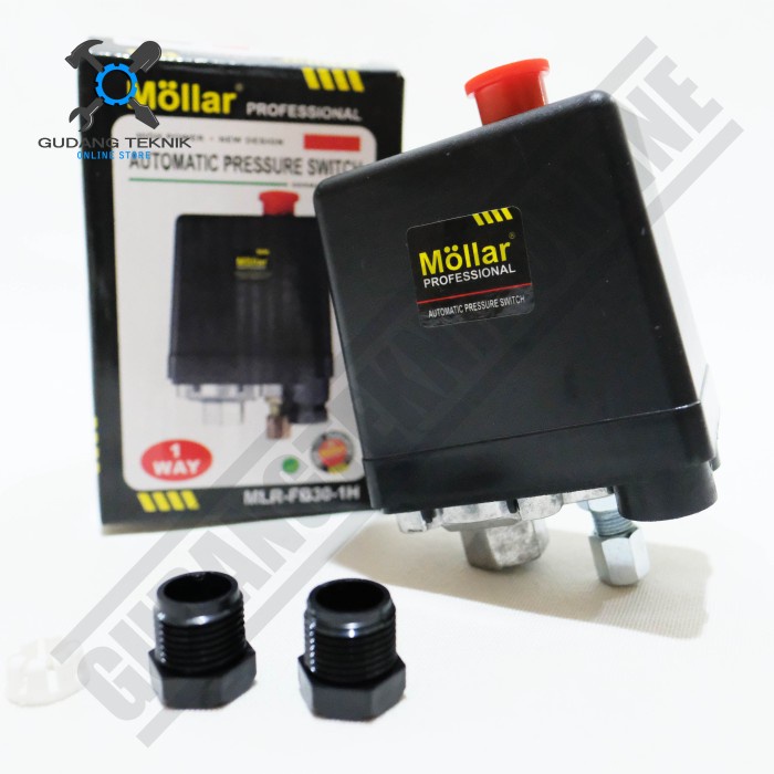 Sakelar Tekanan Angin Otomatis Kompresor 1 Cabang MLR-FB30-1H 4 Cabang MLR-FB30-4H For Way MOLLAR / Automatic Pressure Switch Compresor 1 Way MLR-FB30-1H 4 Way MLR-FB30-4H MOLLAR