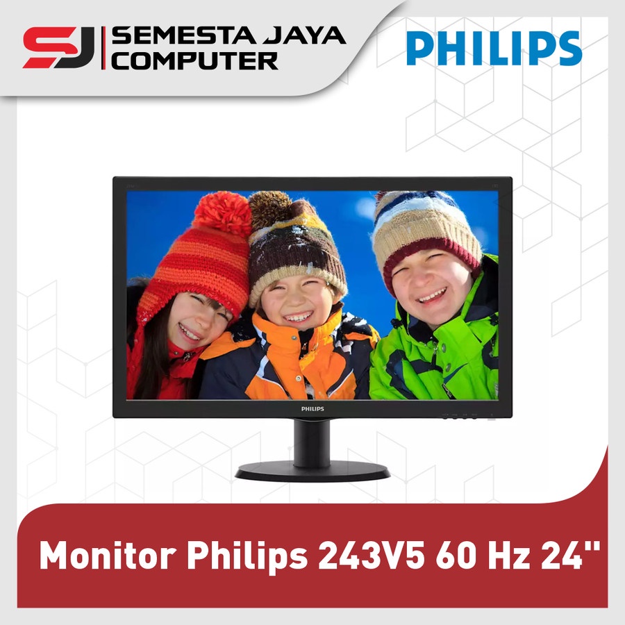 Monitor Philips 243V5 60 Hz 24&quot; VA LED Philips Built In Speaker