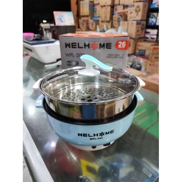 Welhome Panci Listrik Multifungsi / Warmer Steamer Cooker WPL-202