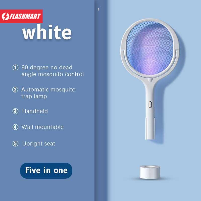 Flashmart Raket Nyamuk 90 Derajat USB Mosquito Swatter Electric Racket - YK01