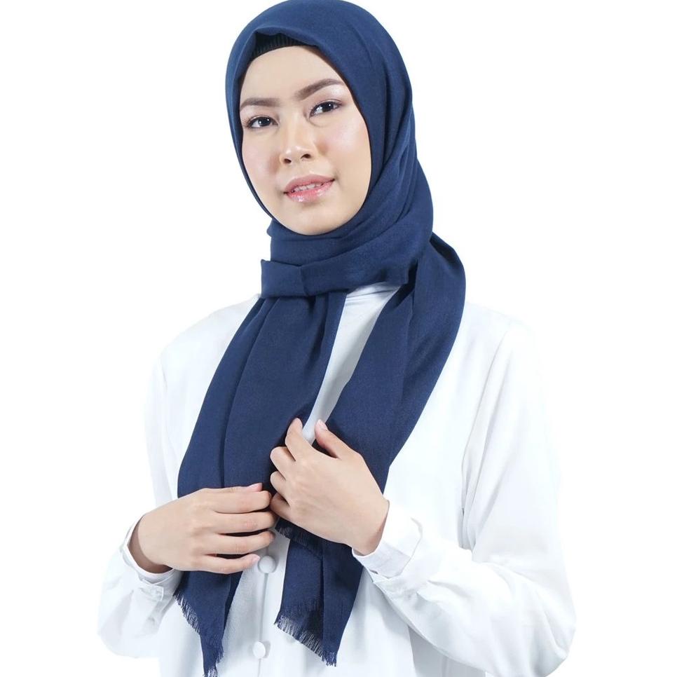 ◙ Dauky Hijab Selendang Pashmina Audie  Agnella Polycotton ♀
