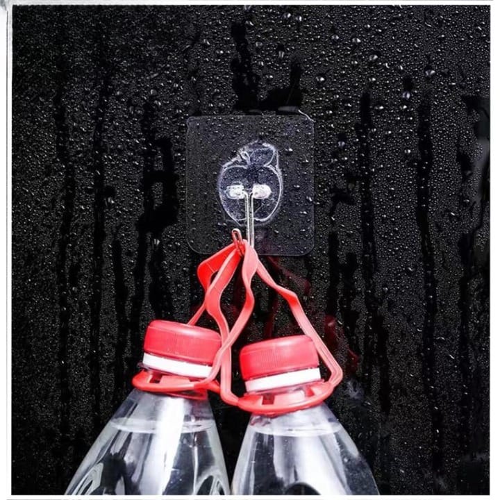 (100 Pcs) Gantungan Hook Tempel Serbaguna Transparan Magic Hook Ajaib