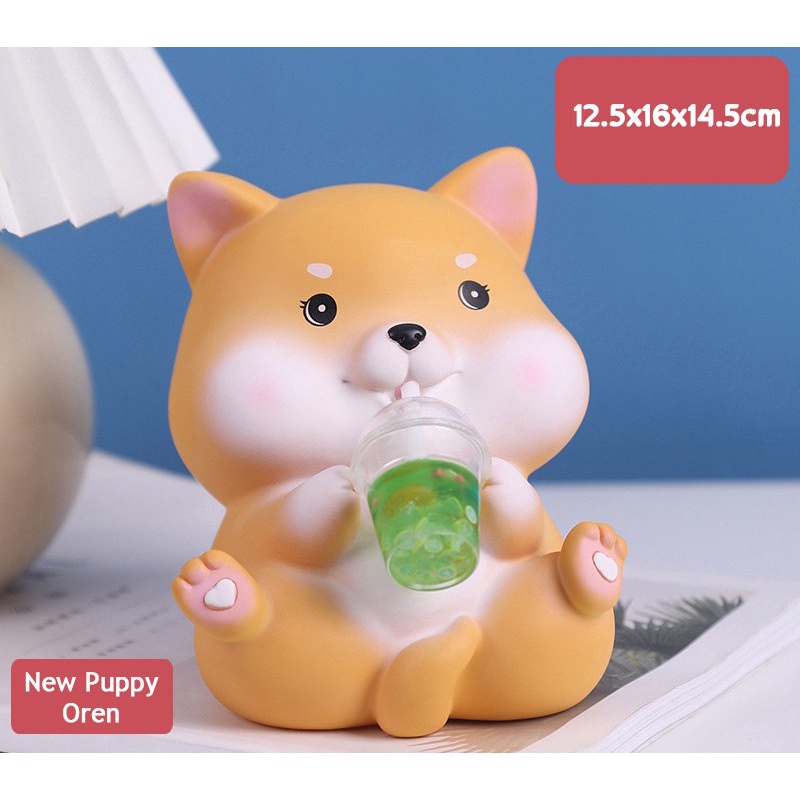 celengan pajangan lucu puppy deer cat cow