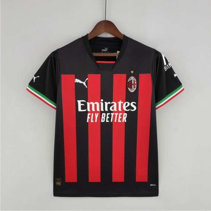 jersey  JERSEY BOLA MILAN HOME 2022 2022 GRADE ORI OFFICIAL - XXL(R0Z4) Jersey Bola Lengan Panjang S