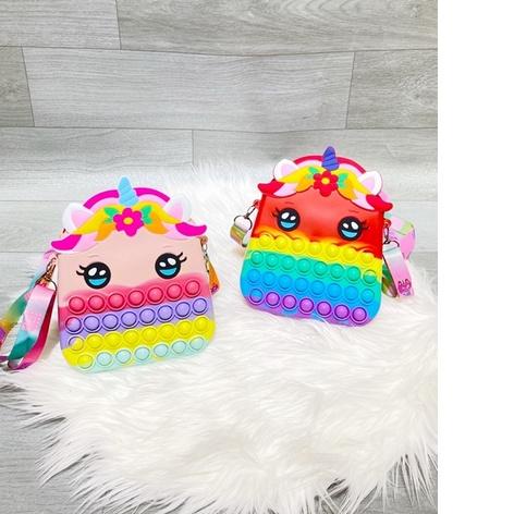 ♞ Tas Selempang Anak Pop it Unicorn Big Size - 000-50B# ➤