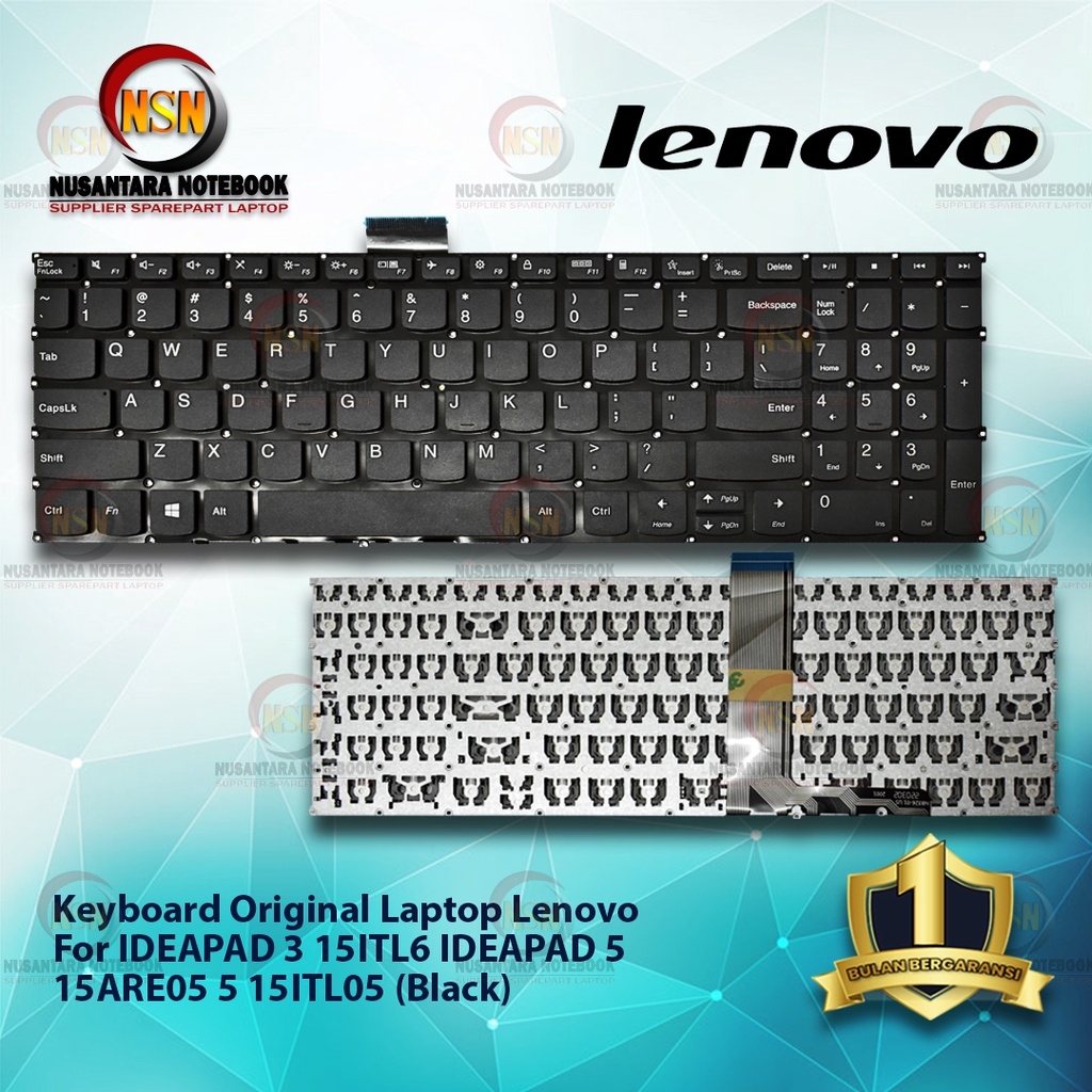 Keyboard Original Laptop LENOVO IDEAPAD 3 15ITL 6 IDEAPAD 5 (Black)