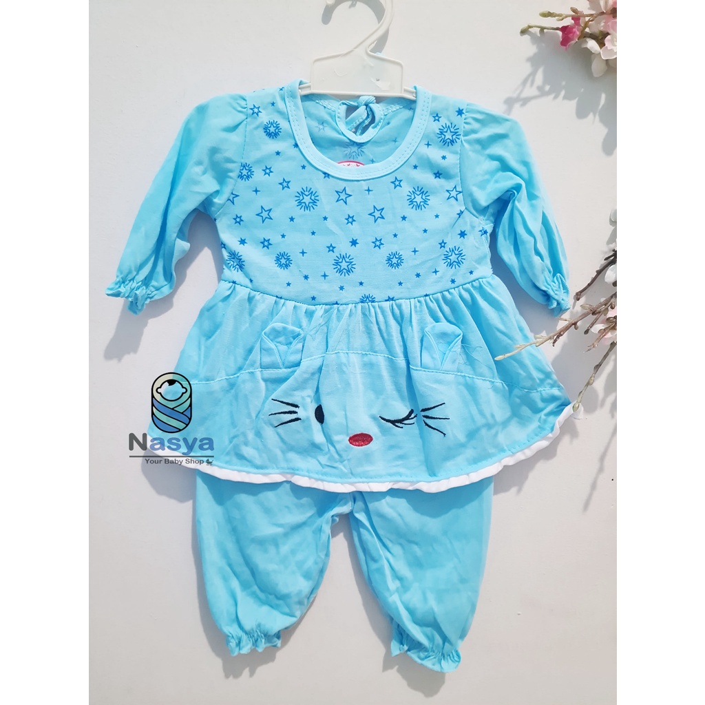 [N-021] Setelan Baju Panjang Bayi girl (3-6 bulan)