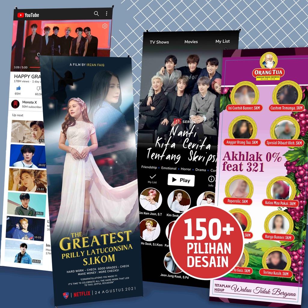 Banner Wisuda Kelompok, XBanner Wisuda, Spanduk Wisuda, Banner Sidang Paperelic