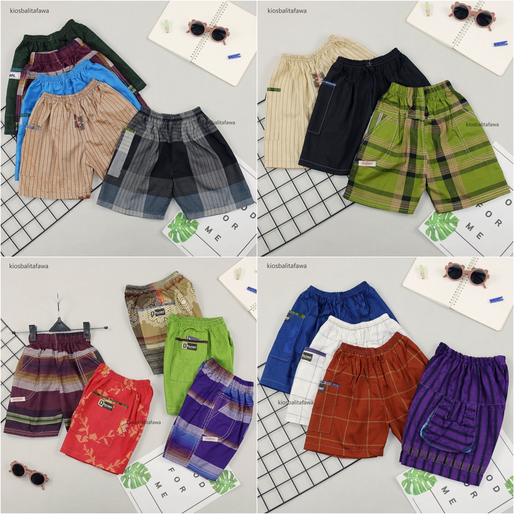 Celana Hawai Square uk 2-10 Tahun / Celana Harian Boxer Murah Anak Tanggung Bawahan Pants Babycinnamon