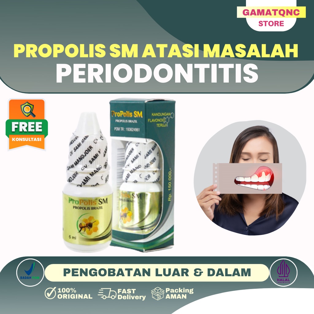 Obat Periodontitis Infeksi Gusi Penyakit Gusi Peradangan Gusi Radang Gusi Propolis SM Original