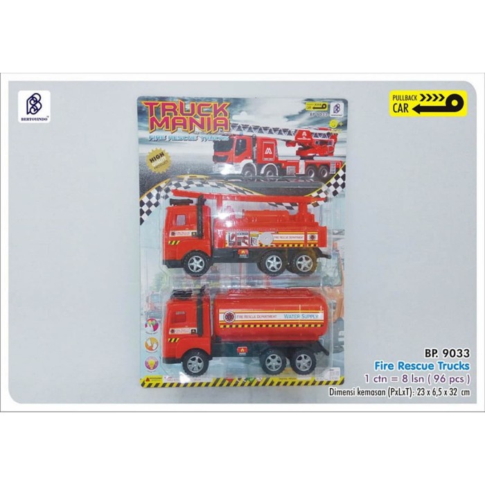 Mainan Anak Truck Mania Fire Rescue Trucks Bp 9033 Sni