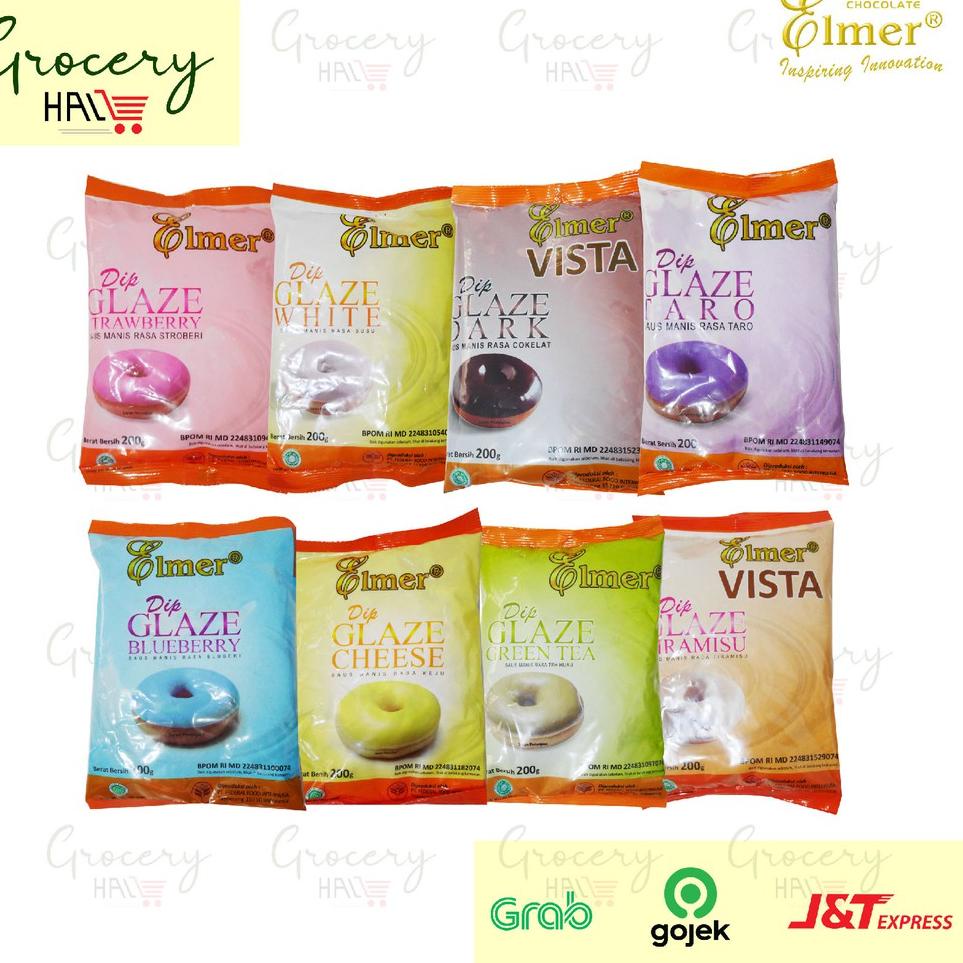 

Barang baru ELMER DIP GLAZE 200 GR [ dark choco / tiramisu / cheese / strawberry / milk / greentea / taro ]