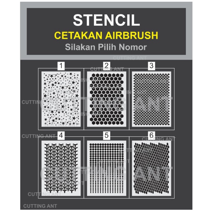 

Terlaris Stencil Cetakan Airbrush