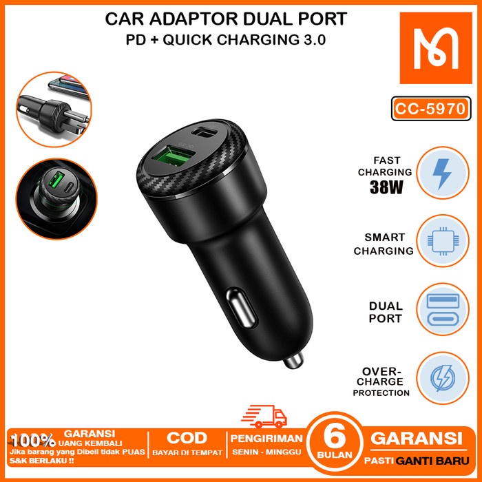 Uta Charger Mobil Samsung Oppo Vivo Mi Fast Charging 25W 45W-100W Mcdodo