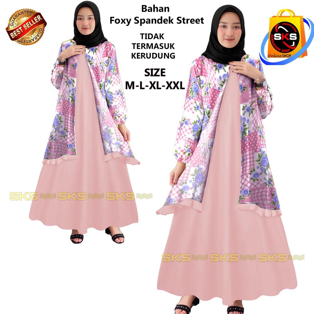 Terbaru SKS00031 Gamis Rompi Wanita Dewasa, Baju Muslim Wanita Dewasa Murah