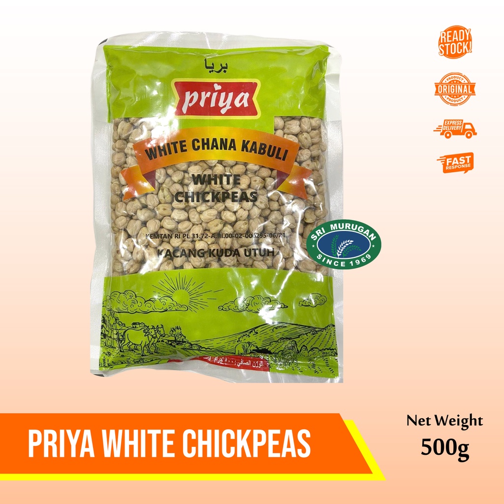 

PRIYA WHITE CHICKPEAS 500 GM