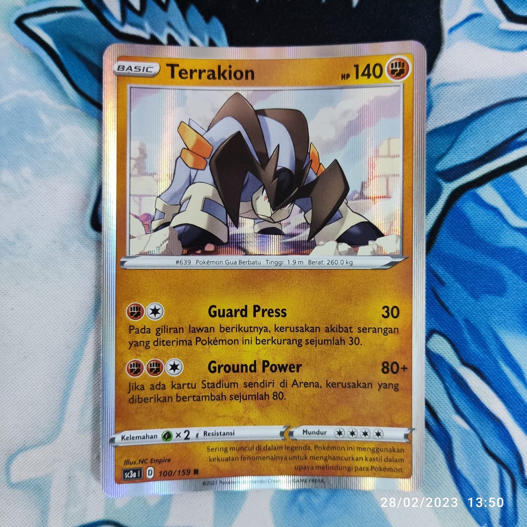 pokemon Indonesia terrakion 100/159 R original