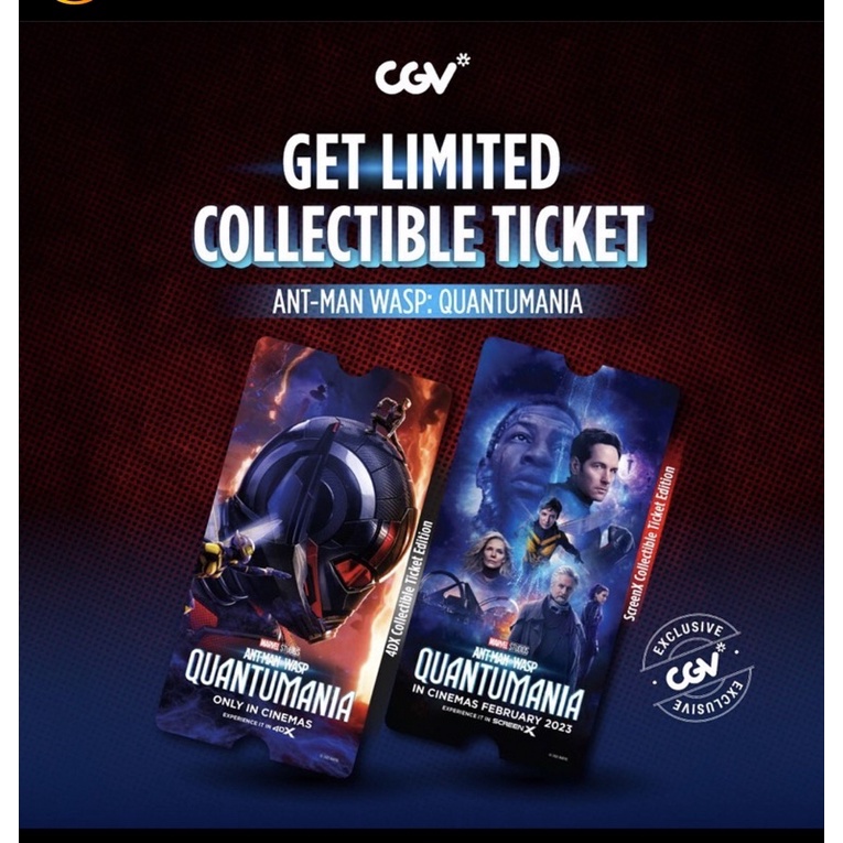 Collectible Ticket CGV 4DX Ant-Man and The Wasp Quantumania CT