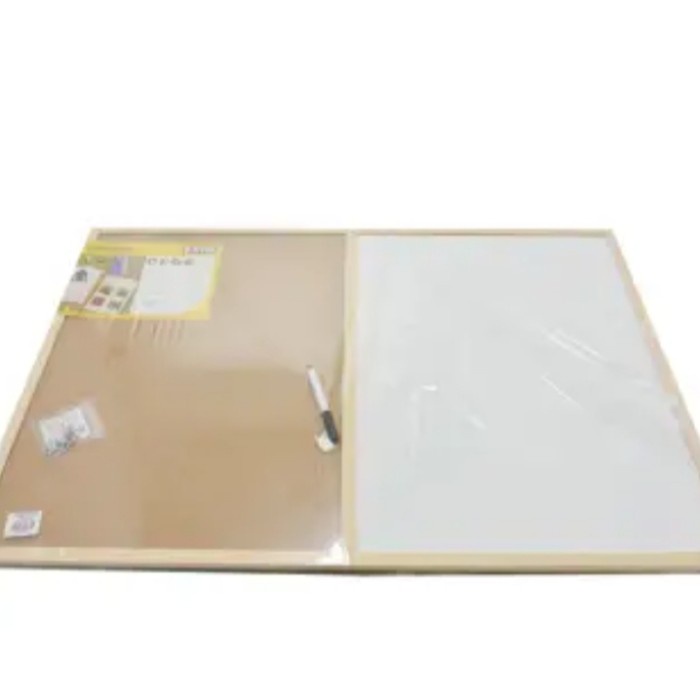 

Bi silque papan kombinasi 40x30cm /papan tulis + cork board