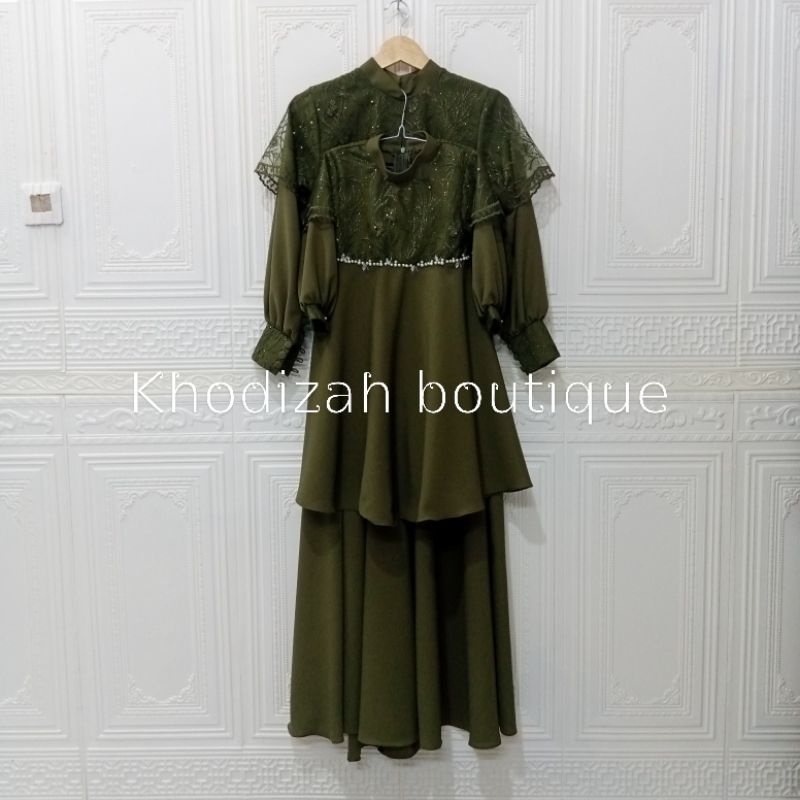 Gamis brokat gamis couple paket ibu dan anak