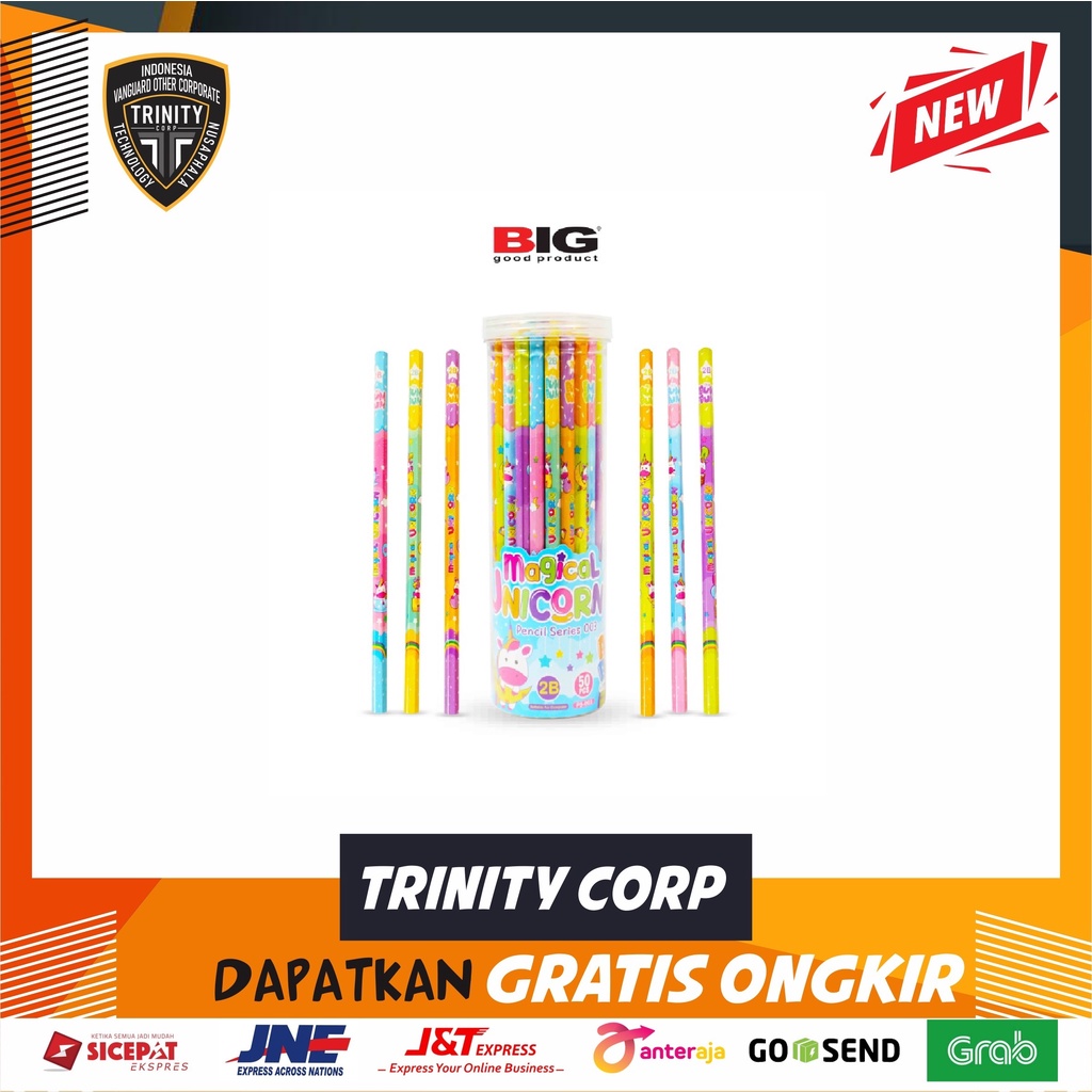 

Pensil 2B BIG Seri Unicorn PS-003 Per pack