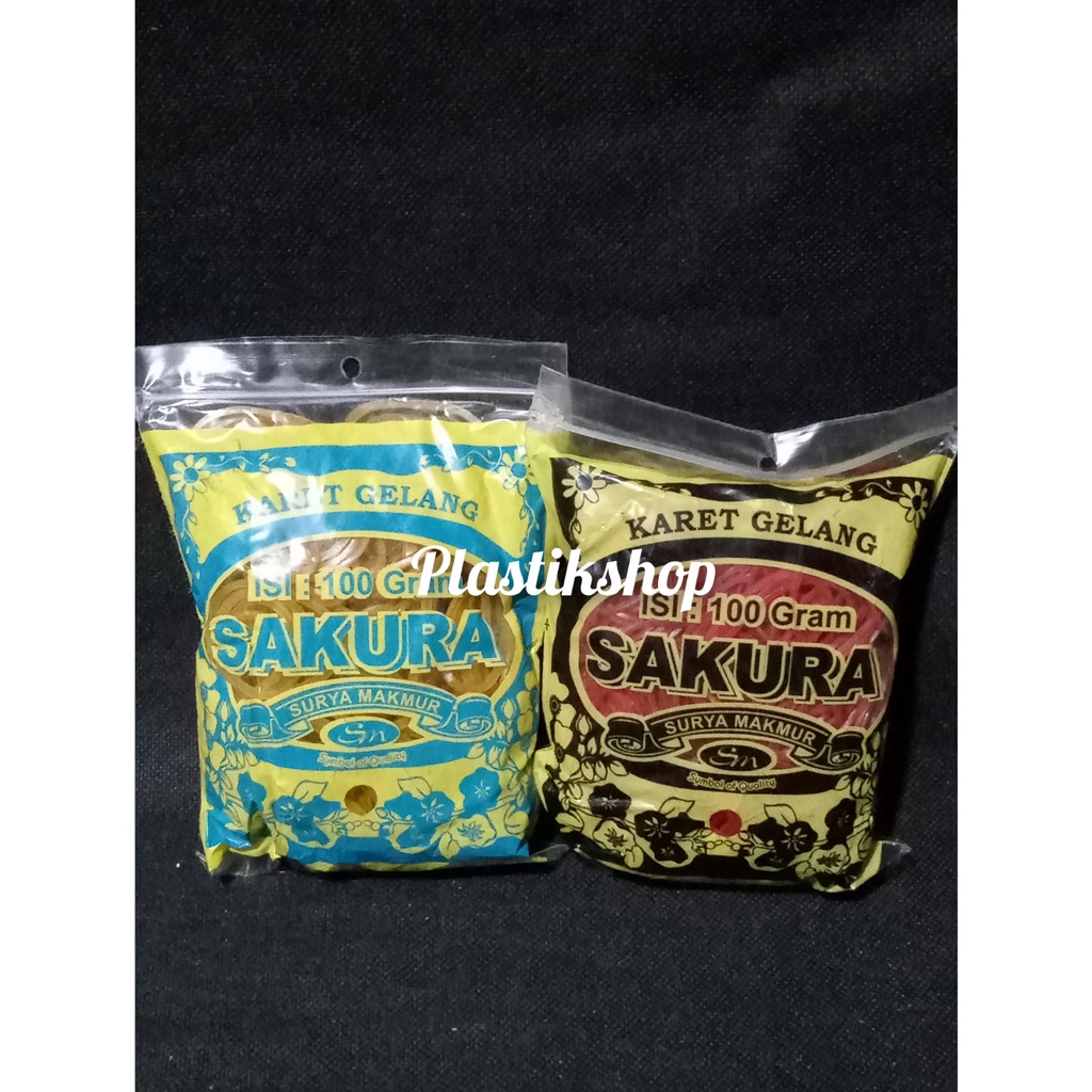 karet gelang sakura karet ikat warna kuning dan merah