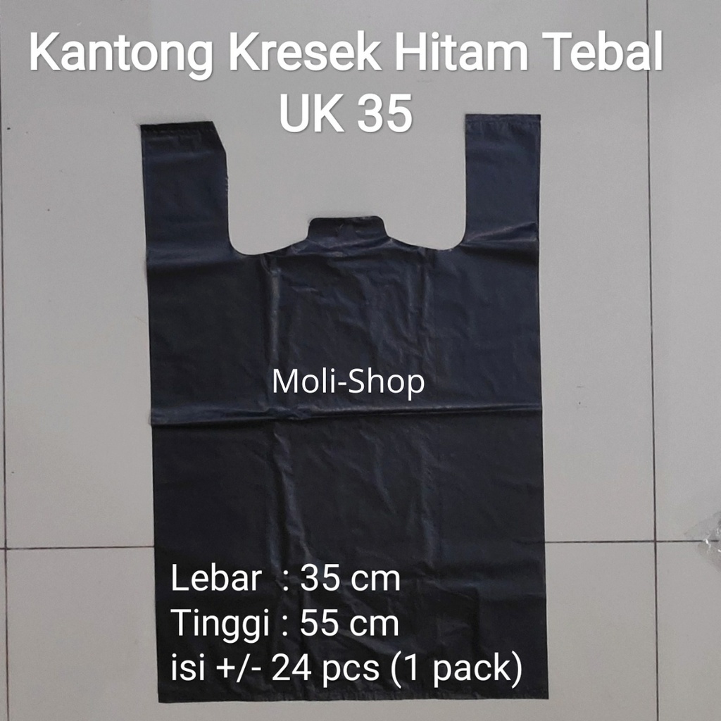 kantong HDPE Hitam Tebal, Kantong Kresek Hitam, Plastik Hitam Tebal uk 17,24,28,35,40