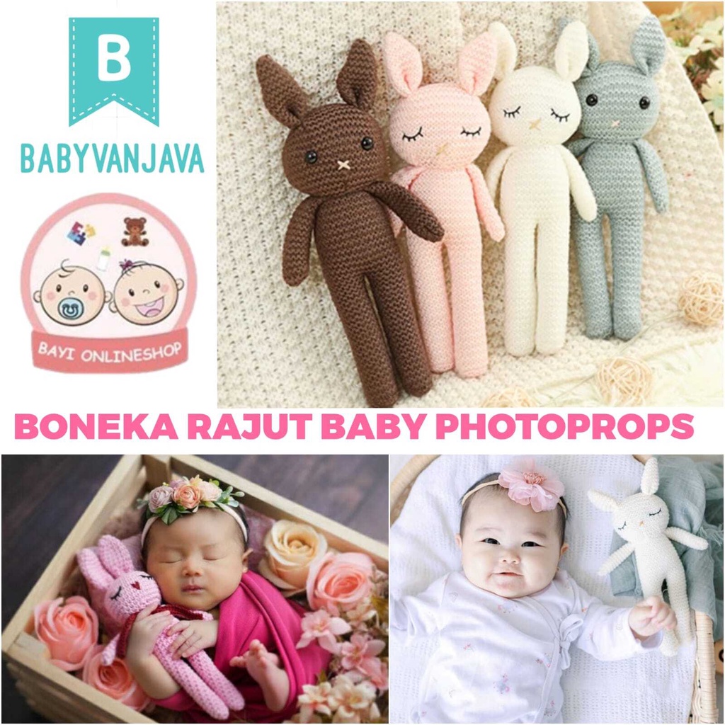 (ABB) Boneka Rajut Properti Foto Bayi Newborn Premium Import Perlengkapan Bayi - Bayi Online Shop