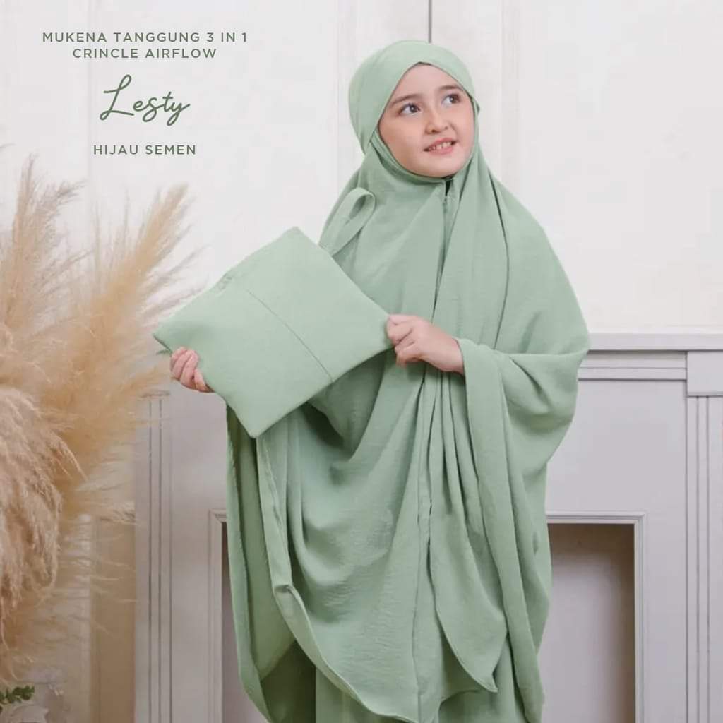 GROSIR Mukena Anak French 3in1 Crinkle/ Mukena Anak SMP-SMA / Mukena Remaja Tanggung Terbaru 2023 / 