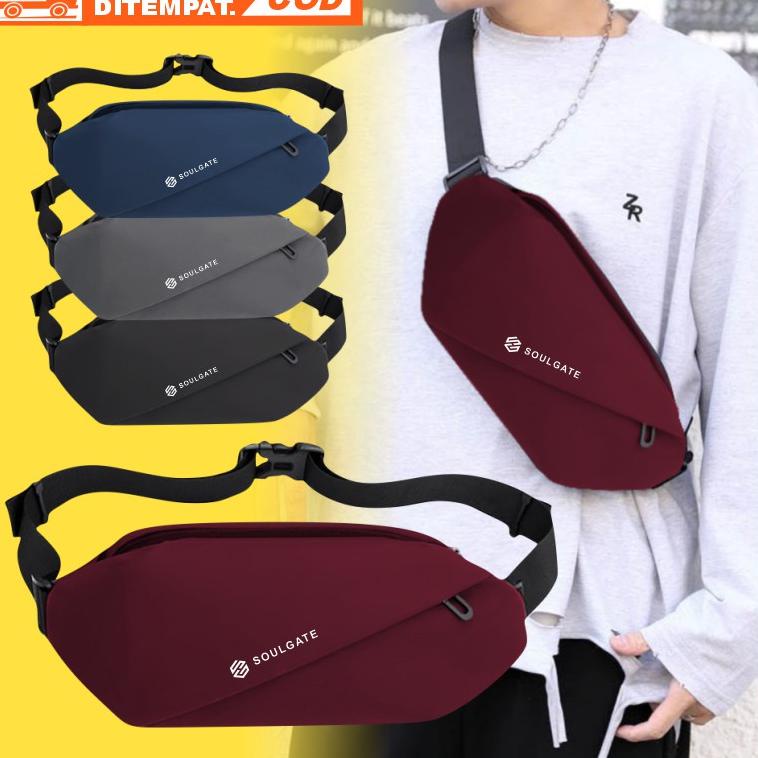 HARGA BERSAHABAT PROMO WAISTBAG ANTI AIR SOULGATE ( KUALITAS ORIGINAL )