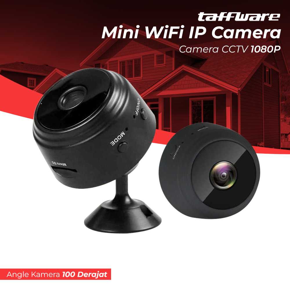 Mini WiFi IP Camera CCTV 1080P Taffware A9 Kamera pengintai