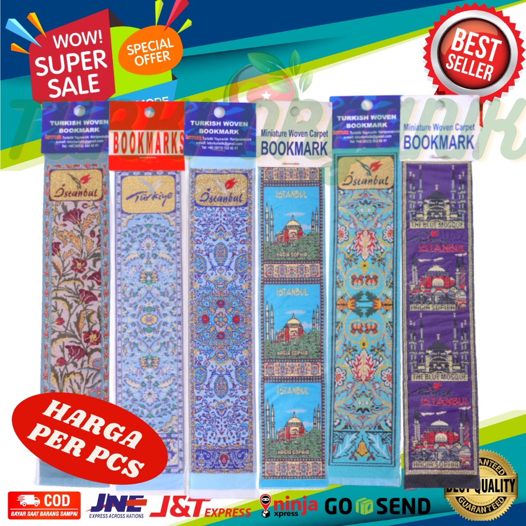 PEMBATAS BUKU ASLI TURKI 100% SOUVENIR BOOKMARK ORIGINAL TURKEY / OLEH-OLEH TURKIYE